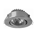 Recessed LED spot RICO HR, IP44, 6.5W 2800K 500lm 36�, CRi> 90, swiveling, dimmable, brushed nickel