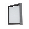 Wand- en plafondarmatuur QUADRO L groot IP54, antraciet 