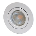 Plafondinbouwarmatuur DECOCLIC 68MM / GU10 + GU5.3 rond, stijf GU10 IP44, wit dimbaar
