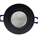 Megatron recessed housing DECOCLIC 68MM / GU10 + GU5.3 round, rigid, black matt