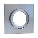 Plafondinbouwarmatuur DECOCLIC 68MM / GU10 + GU5.3 hoekig, draaibaar GU10 IP20, aluminium, zilver dimbaar