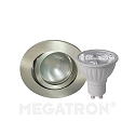 Downlight DECOCLIC DUALBEAM rond, dimbaar GU10 IP20, ijzer geborsteld dimbaar