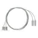 accessories wire suspension TIBIA 2-fold, silver 200cm