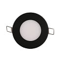 Inbouwdownlight LED PANEL FLAT 85 R SCCT DIM C rond, CCT Switch IP44, zwart dimbaar