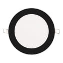 Inbouwdownlight LED PANEL FLAT 145 R SCCT MP rond, CCT Switch, schakelbaar, multipower IP44, zwart 