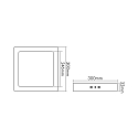 nobil� LED panel 300 Q square, UGR < 19, suitable for VDU workstation, dimmable 12W 1000lm 3000K CRI 80