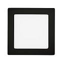 Onbouwdownlight LED PANEL FLAT 170 Q SCCT DIM hoekig, CCT Switch IP44, zwart dimbaar