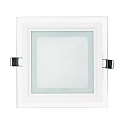 LED paneel LED GLAS PANEL 160Q DTW Dim-To-Warm, dimbaar 11W 50 - 850lm 2000 - 3000K 120� 120� CRI >80