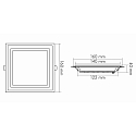 nobil� LED paneel LED GLAS PANEL 160Q DTW Dim-To-Warm, dimbaar 11W 50 - 850lm 2000 - 3000K 120� 120� CRI >80