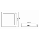nobil� LED paneel LED PANEL AUFBAU 170 Q, dimbaar 10W 620lm 3000K 120� 120� CRI >80