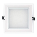 LED paneel LED GLAS PANEL 200Q DTW hoekig, Dim-To-Warm, dimbaar 14W 60 - 1150lm 2000 - 3000K 120� 120� CRI >80