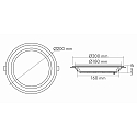 nobil� LED paneel LED GLAS PANEL 200R SCCT rond, CCT Switch, dimbaar 14W 1250 / 1350 / 1300lm 3000 / 4000 / 5700K 120� 120� CRI >80