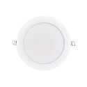 Inbouwdownlight LED PANEL FLAT 130 R SCCT 350MA OPAL rond, CCT Switch, excl. netvoeding IP20, zwart dimbaar