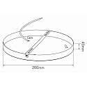 Plafondbevestiging LED PANEL R � 400MM rond, mechanisch, wit
