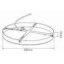 Plafondbevestiging LED PANEL R � 600MM / � 780MM rond, mechanisch, wit