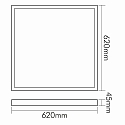 nobil� LED panel LED PANEL AUFBAU UGR<19 for VDU workstation, UGR < 19, switchable, 35W 3800lm 3000K CRI >80