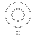 Inbouwarmatuur voor buiten WT 50 R chroom mat