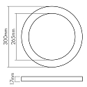 nobil� LED panel 300R IP44 SCCT round, 24W 1200-2340lm 3000/4000/6000K