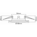 Downlight C 1830 stijf IP20, chroom mat dimbaar