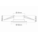 nobil� Recessed spot DOWNLIGHT C 3860, � 5.5cm, fixed optics, chrome