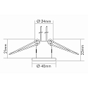 nobil� Plafondinbouwarmatuur C 392 G4 IP20, titaan dimbaar