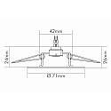 Plafondinbouwarmatuur C 410 Gy6,35 IP20, chroom dimbaar