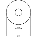 Plafondinbouwarmatuur C 410 Gy6,35 IP20, chroom dimbaar