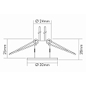 nobil� Plafondinbouwarmatuur C 411 G4 IP20, chroom dimbaar
