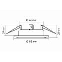 nobil� Downlight D 3830 draaibaar IP20, messing geborsteld dimbaar
