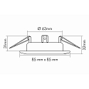 nobil� Downlight D 3830 Q draaibaar IP20, wit mat dimbaar