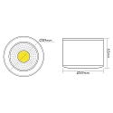 nobil� Downlight A 5068 rond IP40, zwart mat dimbaar