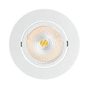 Downlight 5068 ECO FLAT SCCT 38� DIM C rond, draaibaar, CCT Switch IP40, wit mat dimbaar