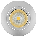 Recessed LED spot 5068 ECO FLAT, round, 350mA, 8W 4000K 750lm 38�, CRi>90, dimmable, matt chrome
