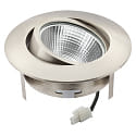nobil� Downlight 5068 ECO FLAT SCCT 38� DIM C rond, draaibaar, CCT Switch IP40, nikkel geborsteld dimbaar