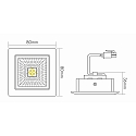 Downlight A 5068 T FLAT RQ LED draaibaar, vierkant
