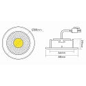 nobil� Downlight A 5068 T FLAT rond IP40, wit mat dimbaar