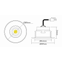 nobil� Downlight 5068 ECO FLAT dimbaar IP40, wit mat dimbaar