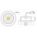 nobil� recessed luminaire 5068 ECO FLAT BIO dimmable IP40, clear, brushed nickel dimmable 8W 480lm 3000K CRI 97