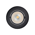 Downlight 5068 ECO FLAT BIO rond IP40, zwart mat dimbaar