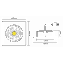 nobil� Downlight 5068Q ECO FLAT BIO hoekig IP40, wit mat dimbaar
