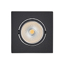 Downlight 5068Q ECO FLAT BIO hoekig IP40, zwart mat dimbaar