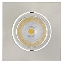 Downlight 5068Q ECO FLAT TUN hoekig IP40, nikkel geborsteld 