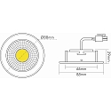 downlight A 5068 T FLAT BIO dimmable IP40, clear, brushed nickel dimmable