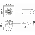 nobil� Downlight 5068Q ECO DOB hoekig IP40, chroom dimbaar