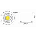 nobil� Downlight A 5068 BIO draaibaar LED IP40, nikkel geborsteld, gepoedercoat dimbaar