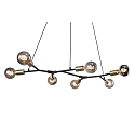 Nordlux Pendelarmatuur JOSEFINE 7-vlams E27 IP20, zwart, zwart mat 
