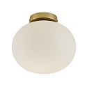 Ceiling luminaire ALTON, E27, IP20, brass, glass opal white