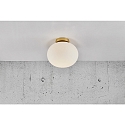 Nordlux Ceiling luminaire ALTON, E27, IP20, brass, glass opal white