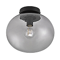 Nordlux Ceiling luminaire ALTON, E27, IP20, black, glass smoky
