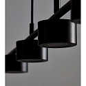Nordlux LED Pendant luminaire CLYDE bar, 4 flames, 4x 5W, 2700K, 4x 350lm, IP20, 3-Step MOODMAKER, black